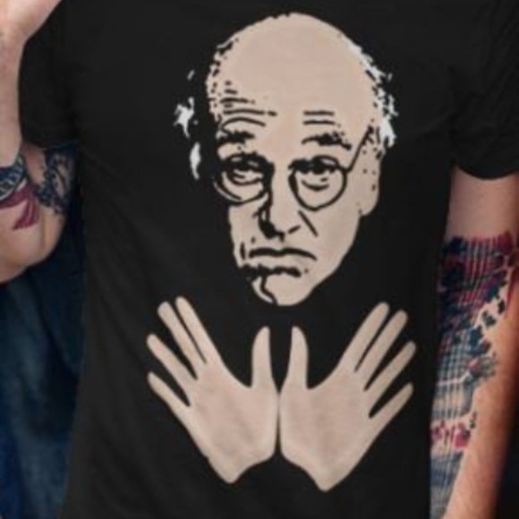 Larry David Huge V Shirt Curb your enthusiasm Tee - Picture 1 of 1